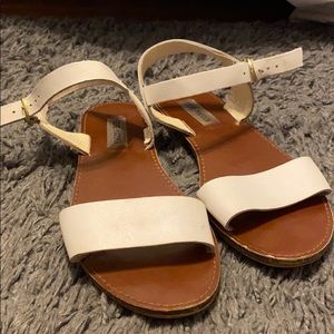 steve madden white sandals